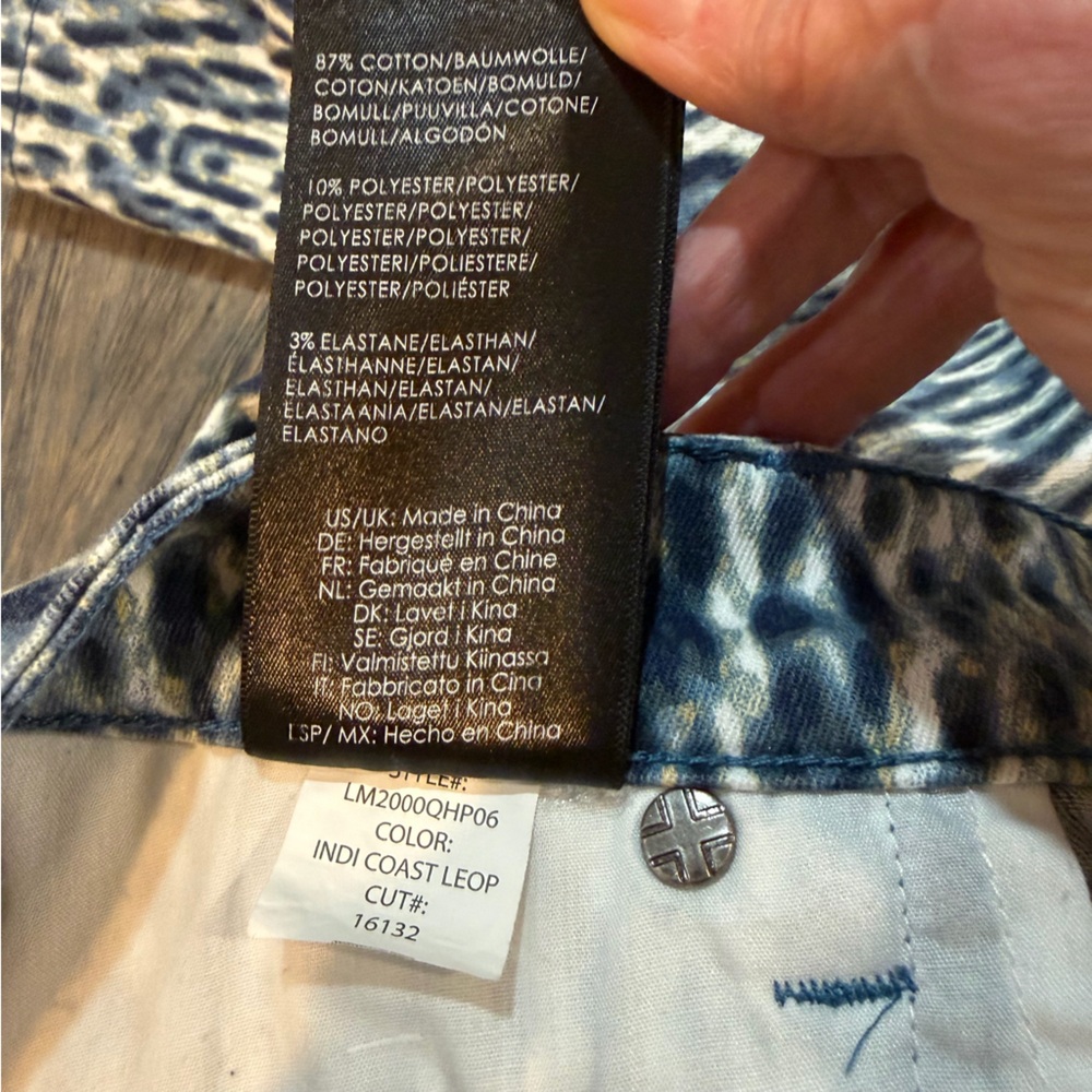 Liverpool Los Angeles Indigo Coast Leopard Print Ankle Jeans – Size 8 - Picture 5 of 9